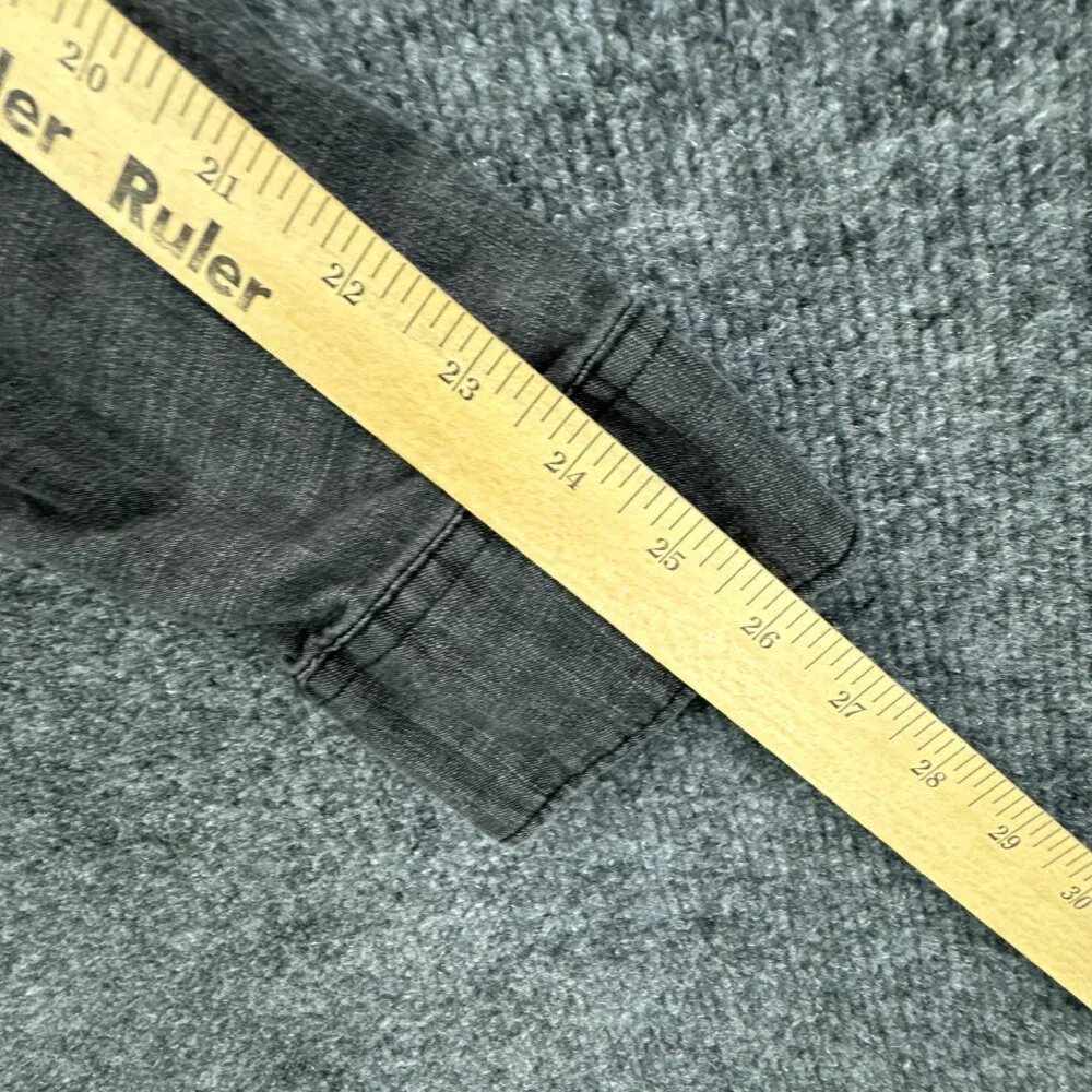 Wrangler Pearl Snap Denim Shirt Mens 2XL Gray Western Cowboy Rodeo Workwear - Picture 14 of 14